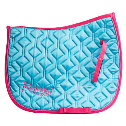 Renegade® Universal English Saddle Pad - Turquoise/Pink